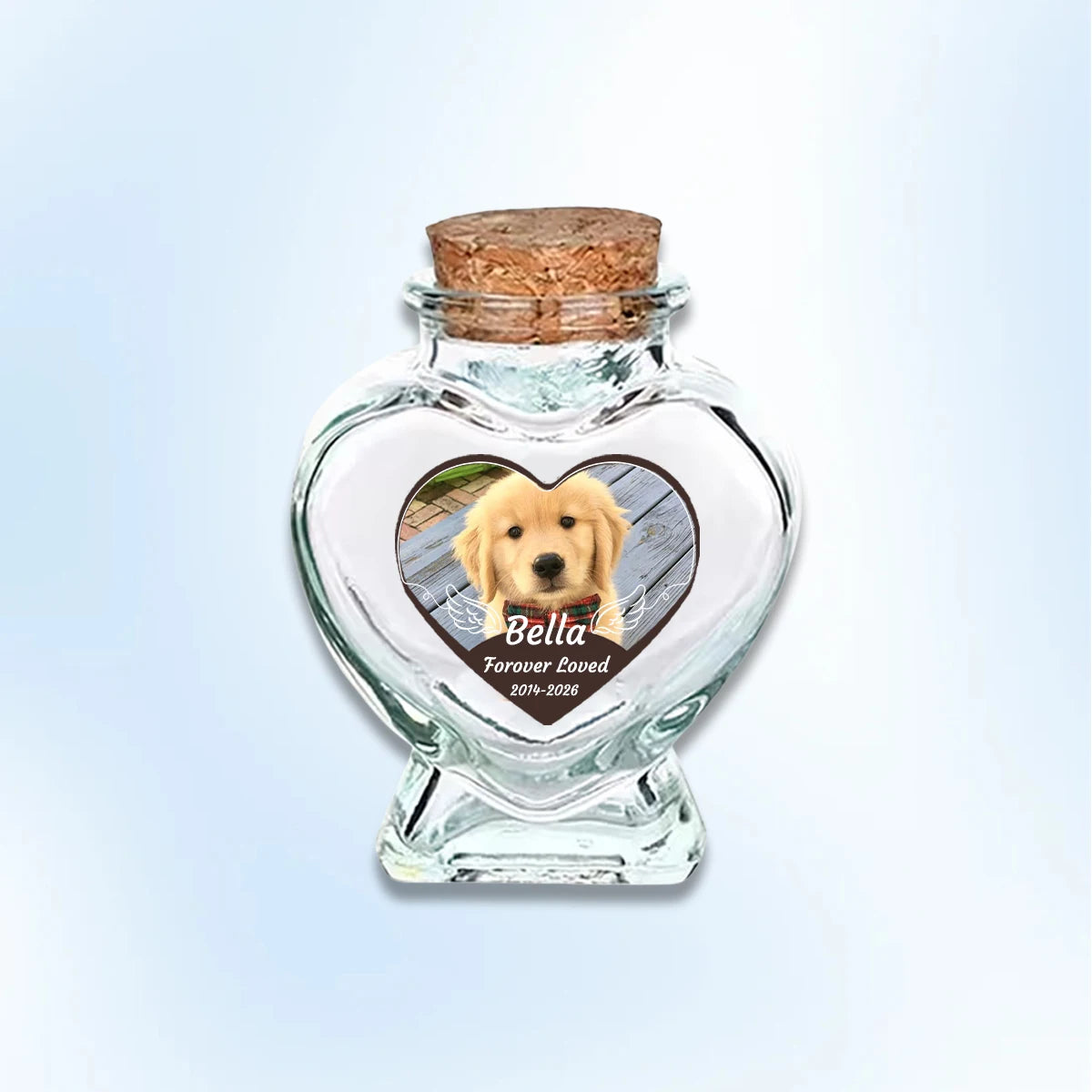 Custom Heart Pet Memory Bottle