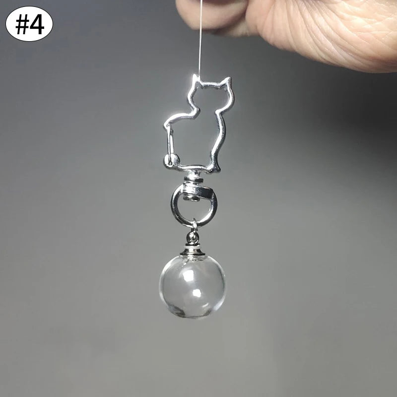 Cat Hair Memorial Storage Keychain Cat