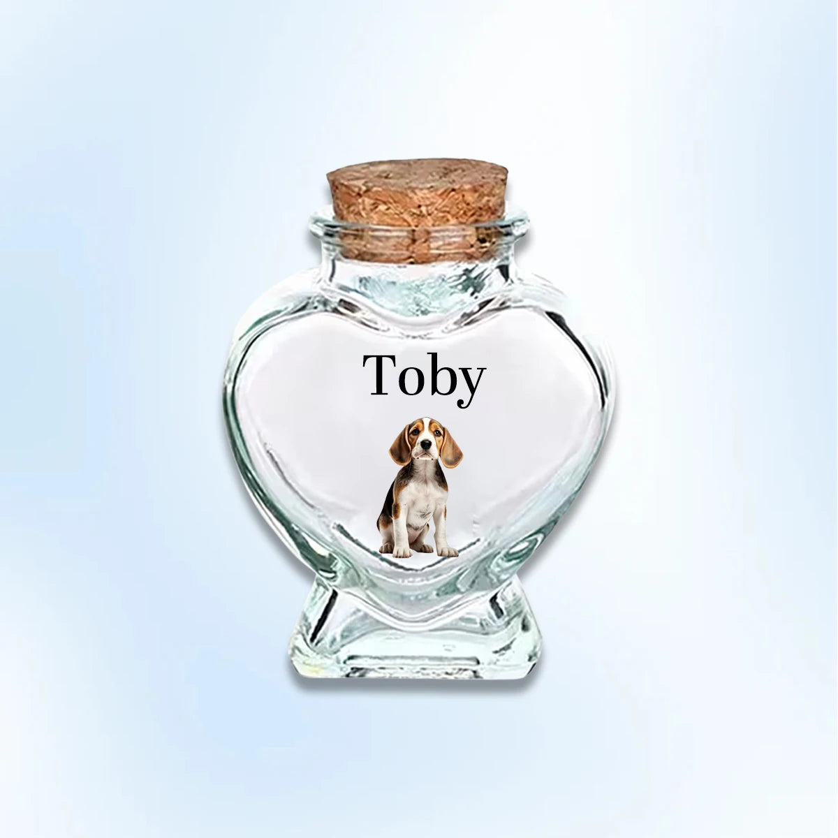 Custom Heart Pet Memory Bottle