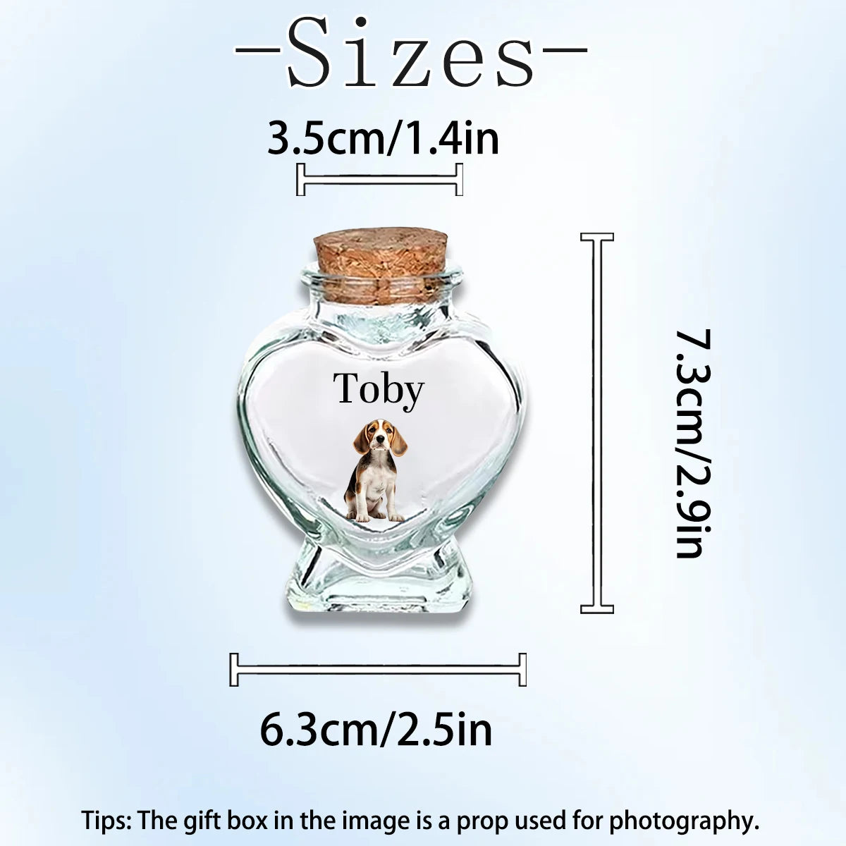 Custom Heart Pet Memory Bottle