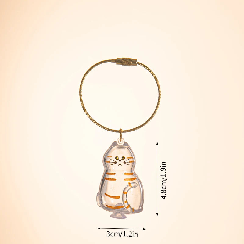 Cat Hair Memorial Storage Keychain Cat